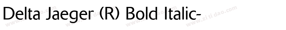 Delta Jaeger (R) Bold Italic字体转换